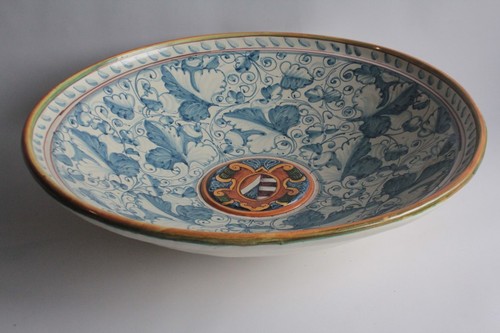 Grand plat faïence majolique - grand,