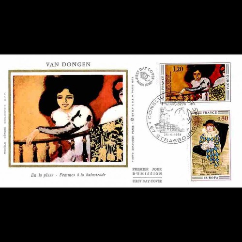 Fdc soie europa - tableau, de