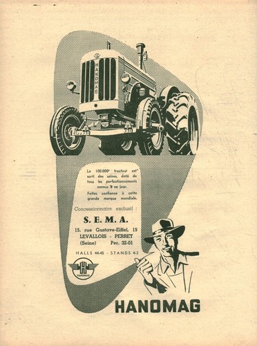 Publicité ancienne tracteur