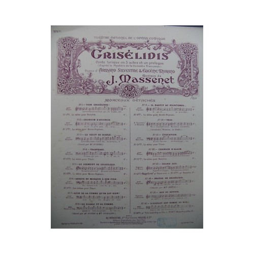 Massenet jules grisélidis - jules,