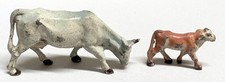 QUIRALU FIGURINE LA FERME ANIMAUX VACHE ET SON VEAU Aluminium peint