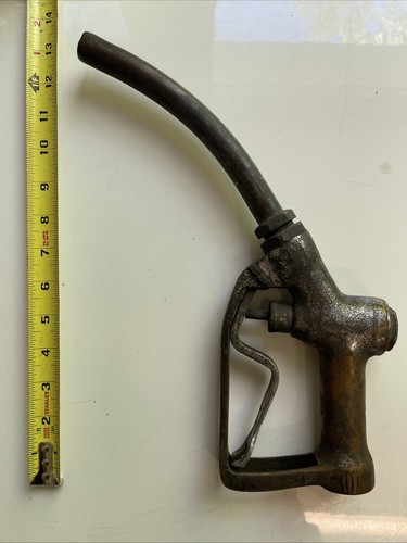 Vintage gas pump brass nozzle - vintage,