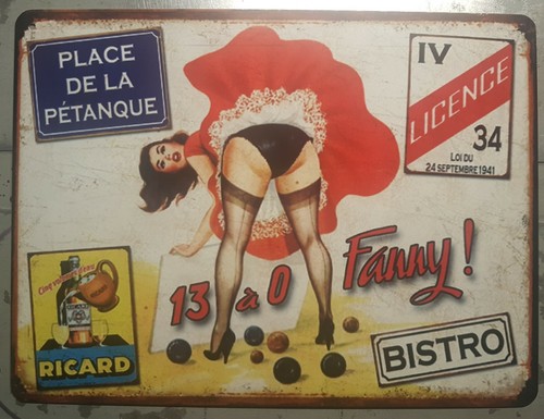 Plaque métal vintage - , fanny