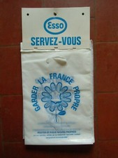 ESSO  ancien présentoir , sacs plastiques x41