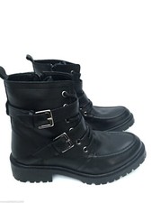 Zara cuir noir bottines - noir,