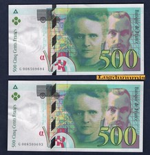 500 Francs Pierre et Marie