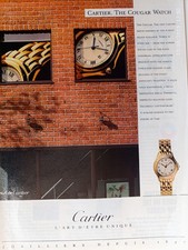 CARTIER vintage Watch Print Ad ! " The Cougar Watch "