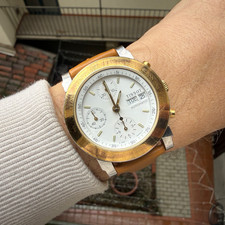 Montre Homme Tissot Chronographe Automatique 7750 Années 1990 Acier Or 38mm L397