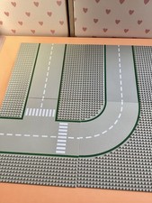 Lego System Plaque Base 32x32 Route X 4. Droites, Courbe Et Passage Piétons.