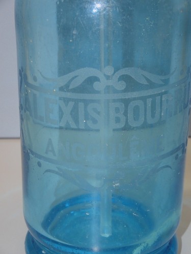 Ancien verre bleu alexis - -ancien,