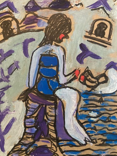 Peinture art brut papier 2020 - peinture,