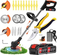 Débroussailleuse électrique Sans Fil 21V 2 Ah , 2 Batterie Et 3 Type De Lame