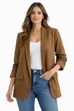 Blazer Femme Taupe Élégant