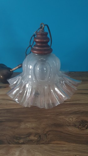 Ancien lustre abat jour - , verre