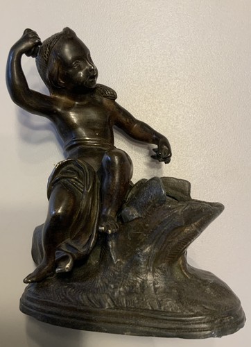 Encrier enfant bronze - encrier,