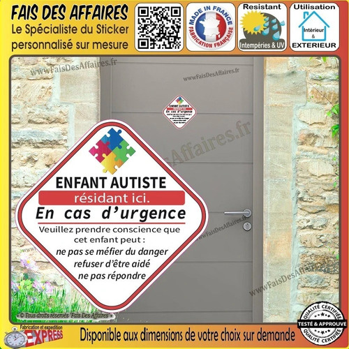 Stickers autocollants autiste - autocollants,