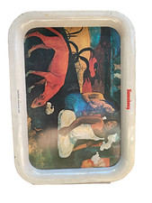 ANCIEN PLATEAU VERRE KRONEMBOURG REPRODUCTION TABLEAU DE GAUGUIN AERA AERA 1892