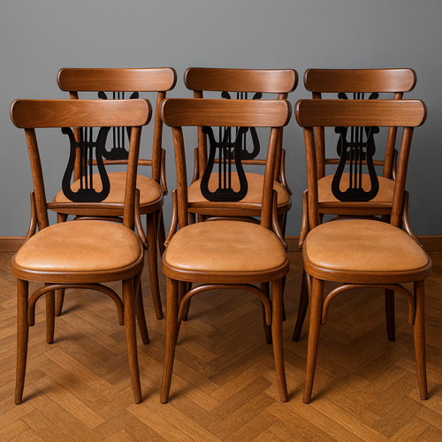 Ensemble chaises vintage - de, 6