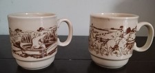 Lot 2 Mugs Vintage Empilables KILNCRAFT COLOROLL ENGLAND Scènes Rustiques