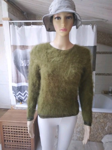 Pull angora vert kaki anny - angora,