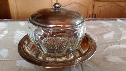 Ancien sucrier verre - verre, +