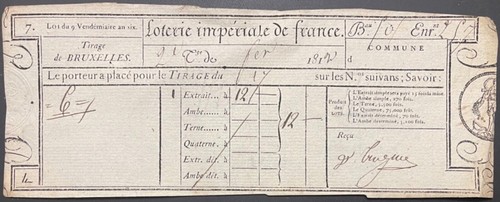 Belgique billet loterie - billet,