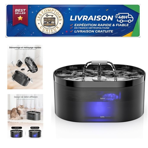 Fontaine eau chat l led - eau,