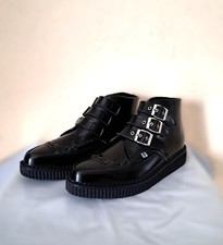 TUK Creepers - Boots à sangles - Cuir - Noir - P. 37 eu - Neuves - AUTHENTIQUE