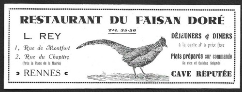 Publicite 1931 rennes - publicite, .