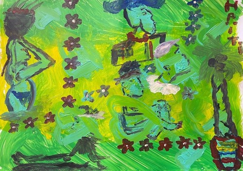 Art vaudou blanc haïti - art,