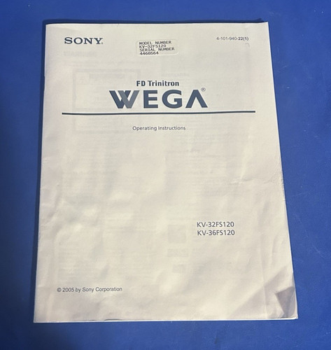 Sony trinitron wega kv - sony,