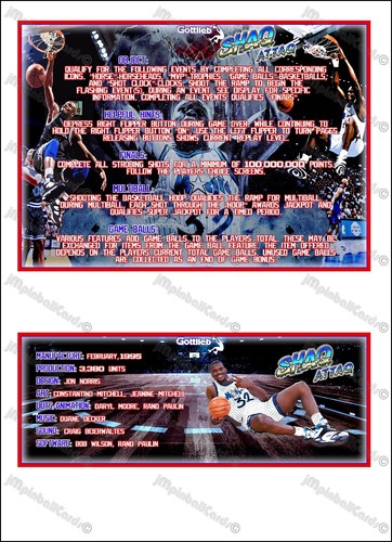 Gottlieb shaq attack - gottlieb, 1995