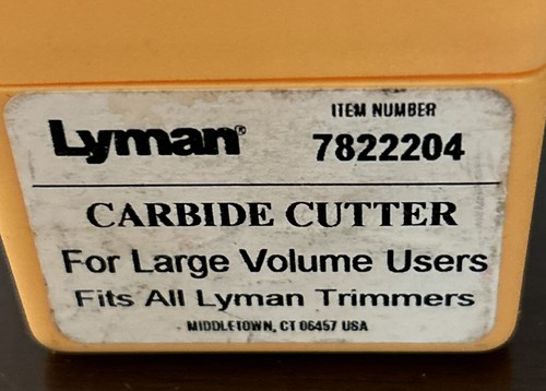 Lyman case trimmer carbide - lyman,