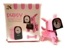 Kid wake up alarm clock  Robot Shape Puppy Dog Transformation Feature Toy