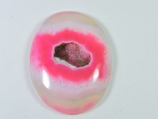 Cabochon de tranche cristalline de forme ovale druzy solaire teint 43 x 58 mm...