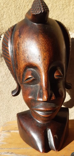 Statue afrique buste ancien - afrique,