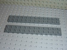 2 x LEGO Dkstone Plate 2x12 ref 2445 Set 8087/10211/10174/4210/4954/7649...