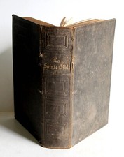 LA SAINTE BIBLE, L'ANCIEN ET LE NOUVEAU TESTAMENT par JF OSTERVALD 1877 MARTINET
