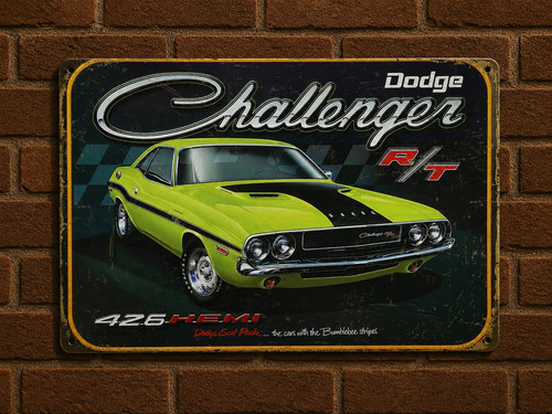 Plaque métal vintage dodge - vintage,