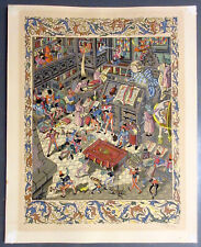 Enluminure signée Gradassi Oeuvre Rabelais Illustration Gargantua Pantagruel