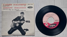 EP 45 T JOHNNY HALLYDAY  ORIGINAL SIXTIES  T'AIMER FOLLEMENT SON PREMIER DISQUE