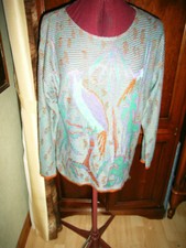 Pull tunique motif perroquets