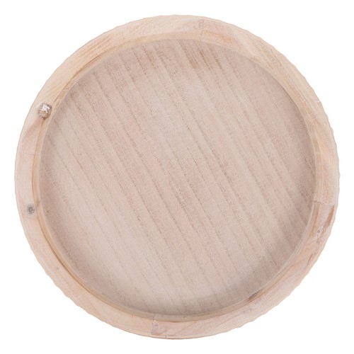 Plateau rond rustique bois - plateau, en