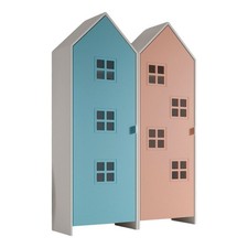 Pack - 2 Armoires Enfant "Casami Bruges" 171cm Bleu & Rose