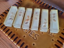 6 PORTES COUTEAUX VINTAGE RÉSINE INCLUSION COQUILLAGE