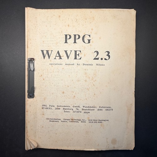 Vintage ppg wave operation - wave,