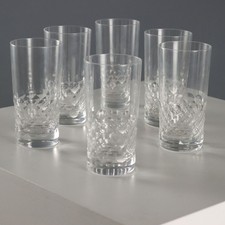 Verres Highball Vintage Crystal Baccarat Chauny du XXe Siècle Originaux