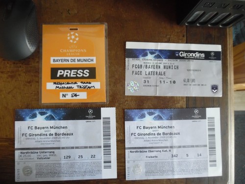 Lot billet match de - de,