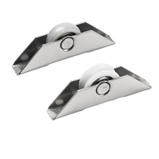 Lot de 2 poulies coque en acier inoxydable pour portes et fenêtres robustes