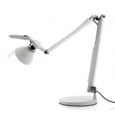 Luceplan Fortebraccio Lampe De Table Blanche Avec Socle Design Meda Rizzatto